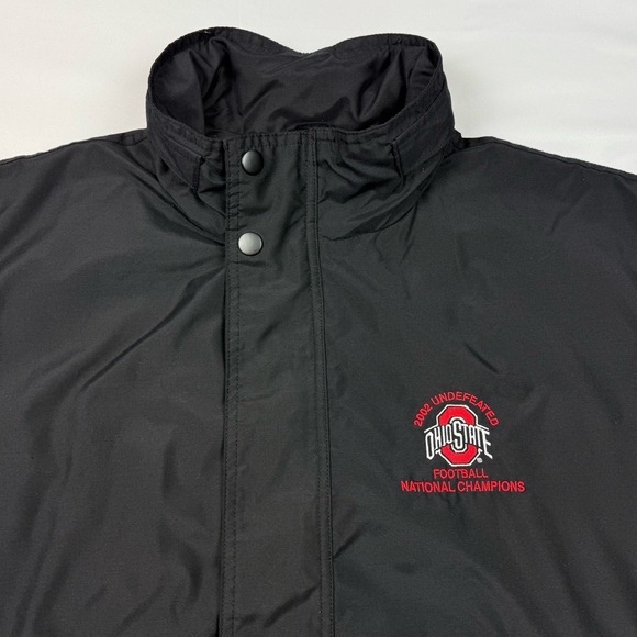 Vtg Ohio State Buckeyes Men’s Hooded Windbreaker Jacket Large Y2K Undefeated B6 - Picture 4 of 7